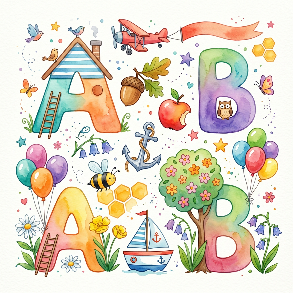 Børnevenlig ABC Leg Toppers Drinktoppers 6 stk Ø8 cm