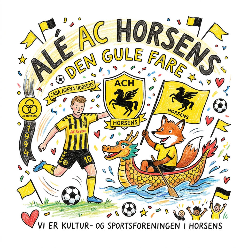 AC Horsens Hyldest Toppers Drinktoppers 6 stk Ø8 cm