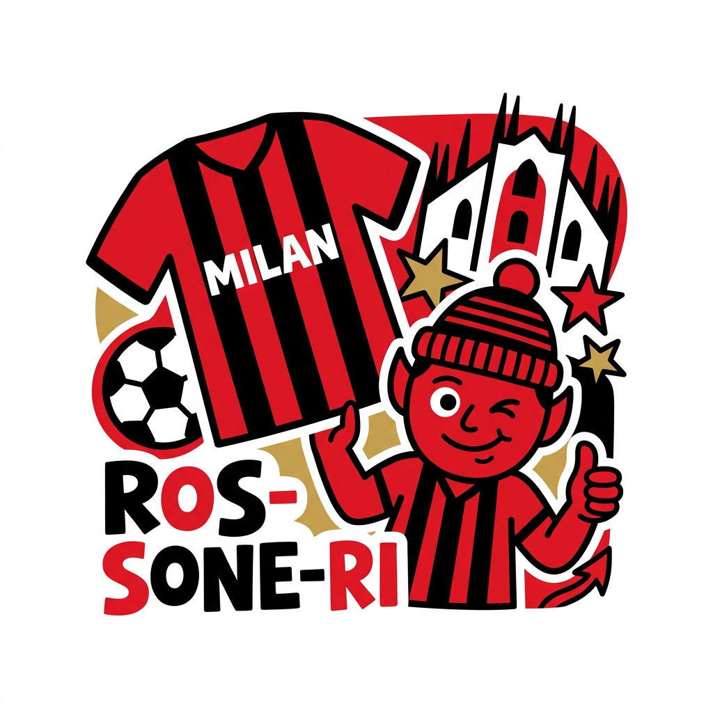 Rossoneri Maskot Milan Toppers Drinktoppers 6 stk Ø8 cm