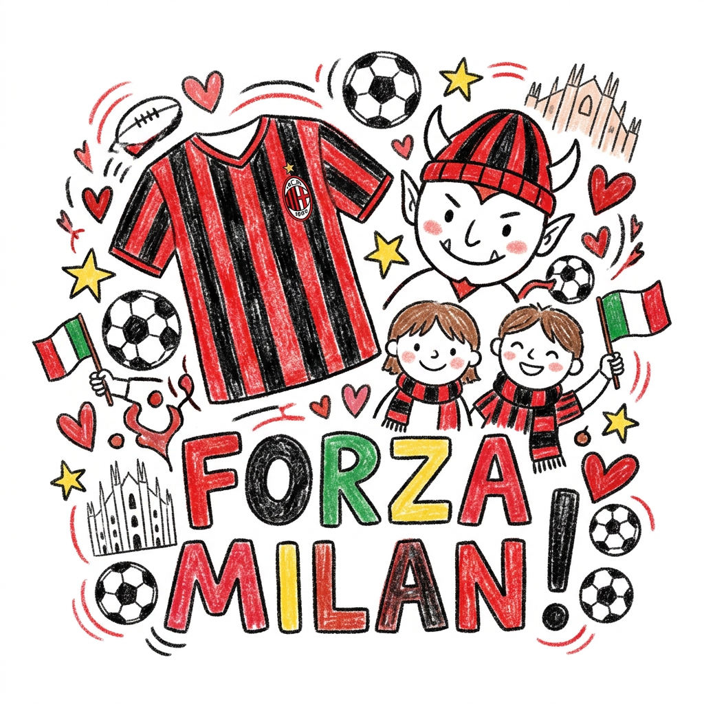Forza Milan Fans Toppers Drinktoppers 6 stk Ø8 cm
