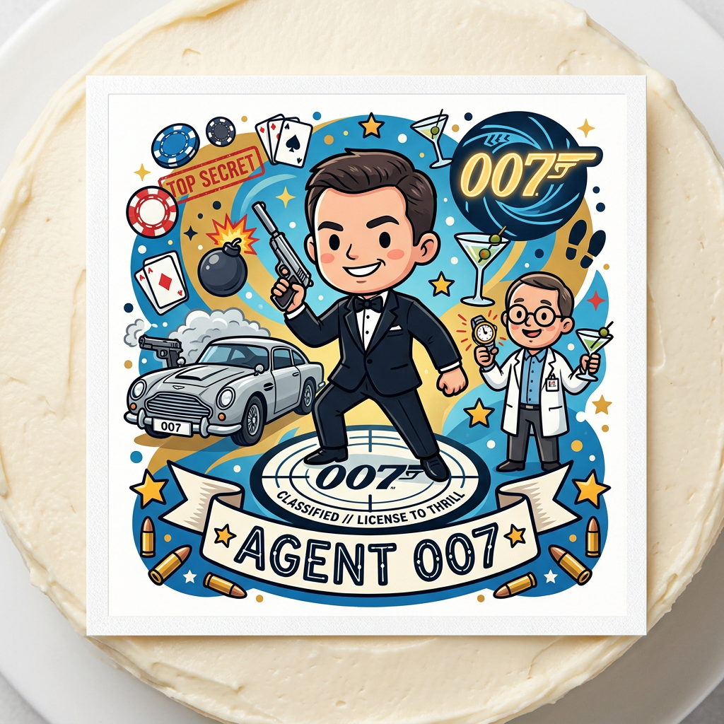 Agent 007 Kage Toppers Drinktoppers 6 stk Ø8 cm