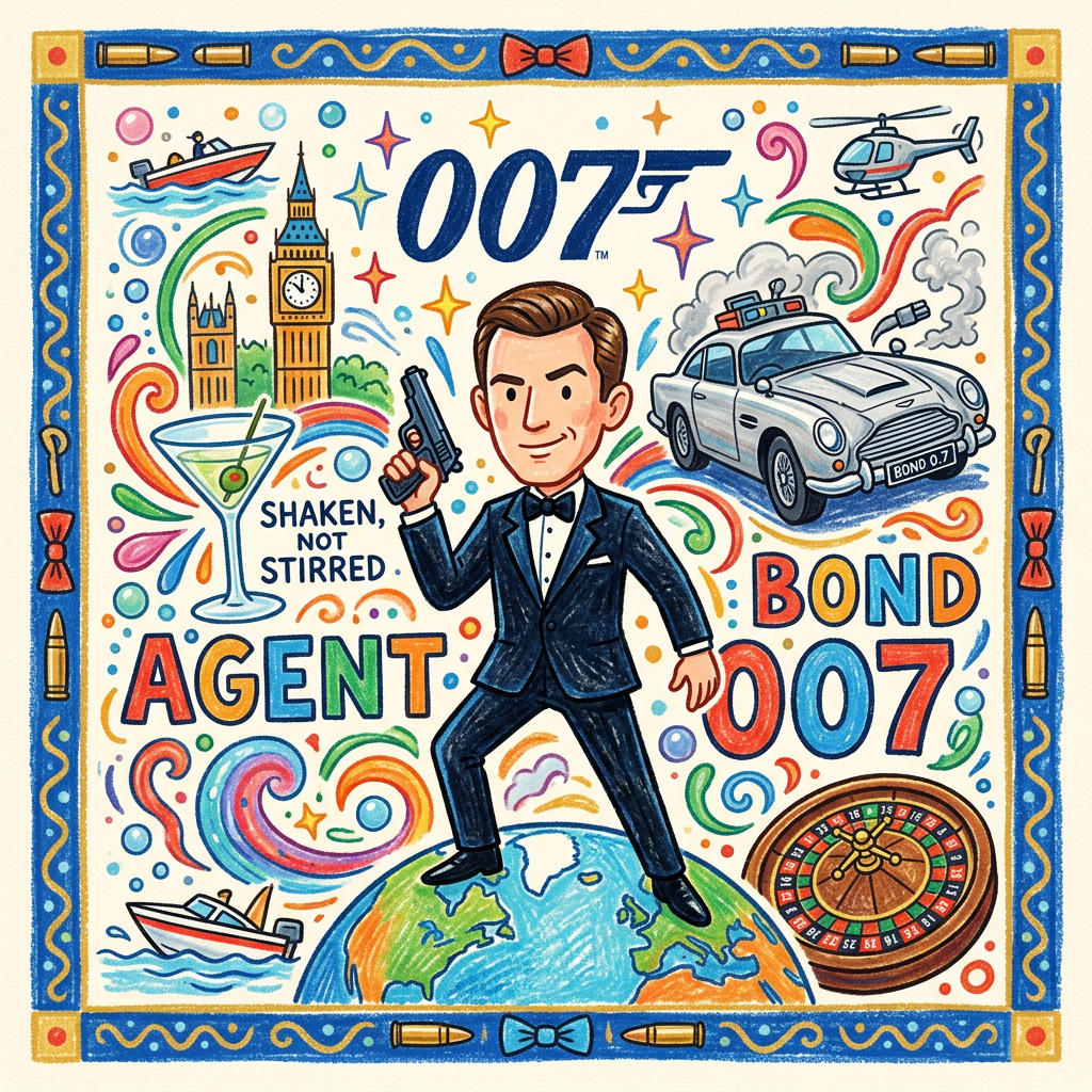 Agent 007's eventyr Toppers Drinktoppers 6 stk Ø8 cm