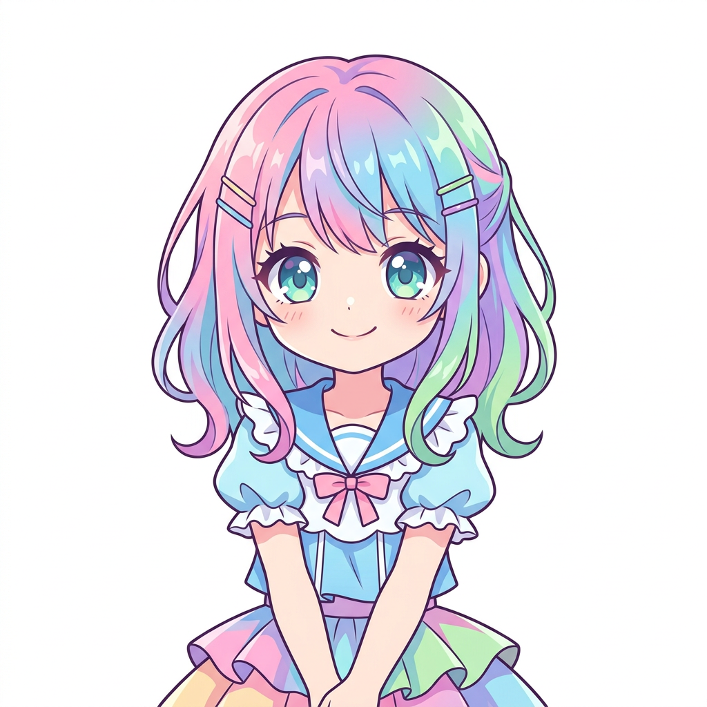 Pastelfarvet Animedrøm Toppers Drinktoppers 6 stk Ø8 cm