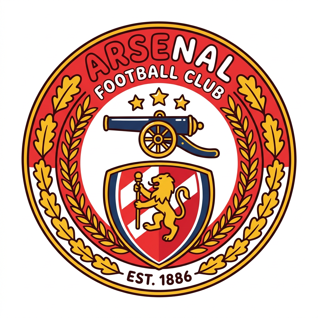 Arsenal Klubbemblem Logo Toppers Drinktoppers 6 stk Ø8 cm