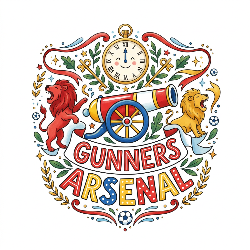 Arsenal Løver Kanon Toppers Drinktoppers 6 stk Ø8 cm