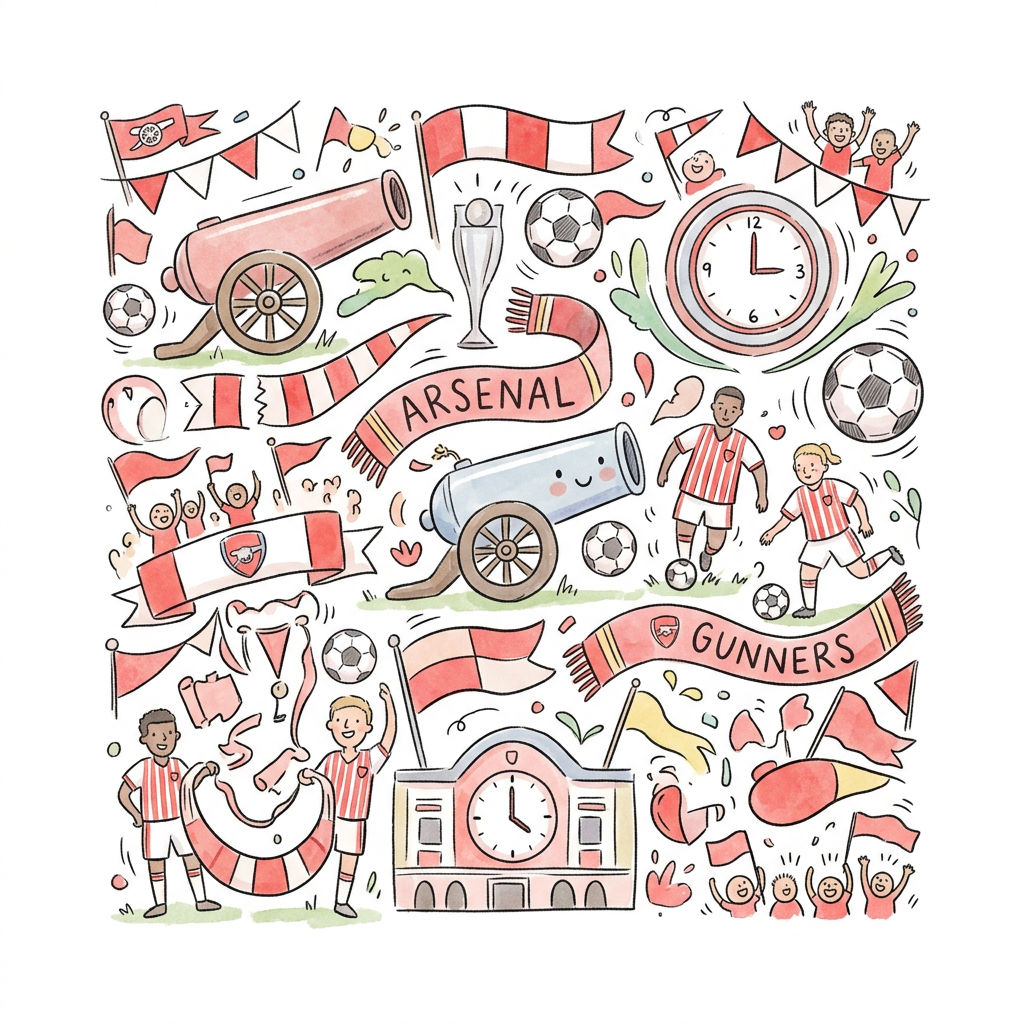 Arsenal hyldest tegning Toppers Drinktoppers 6 stk Ø8 cm