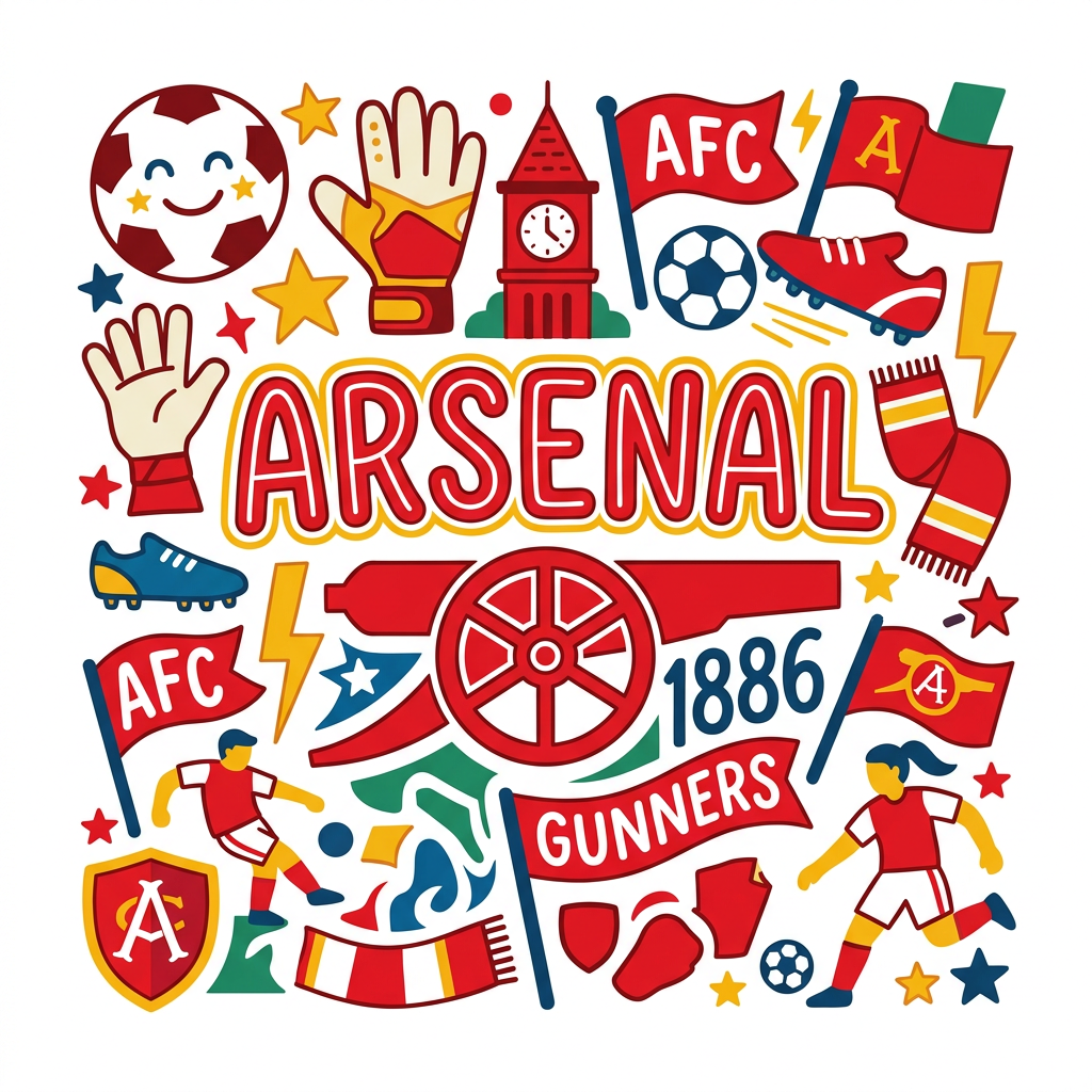 Arsenal Fankollektion Toppers Drinktoppers 6 stk Ø8 cm