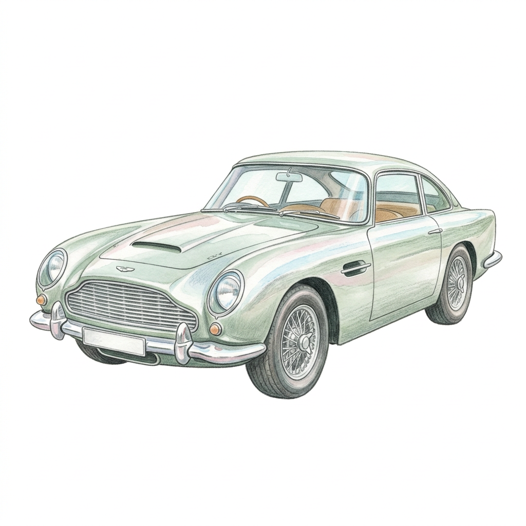 Grøn DB5 Coupe Toppers Drinktoppers 6 stk Ø8 cm