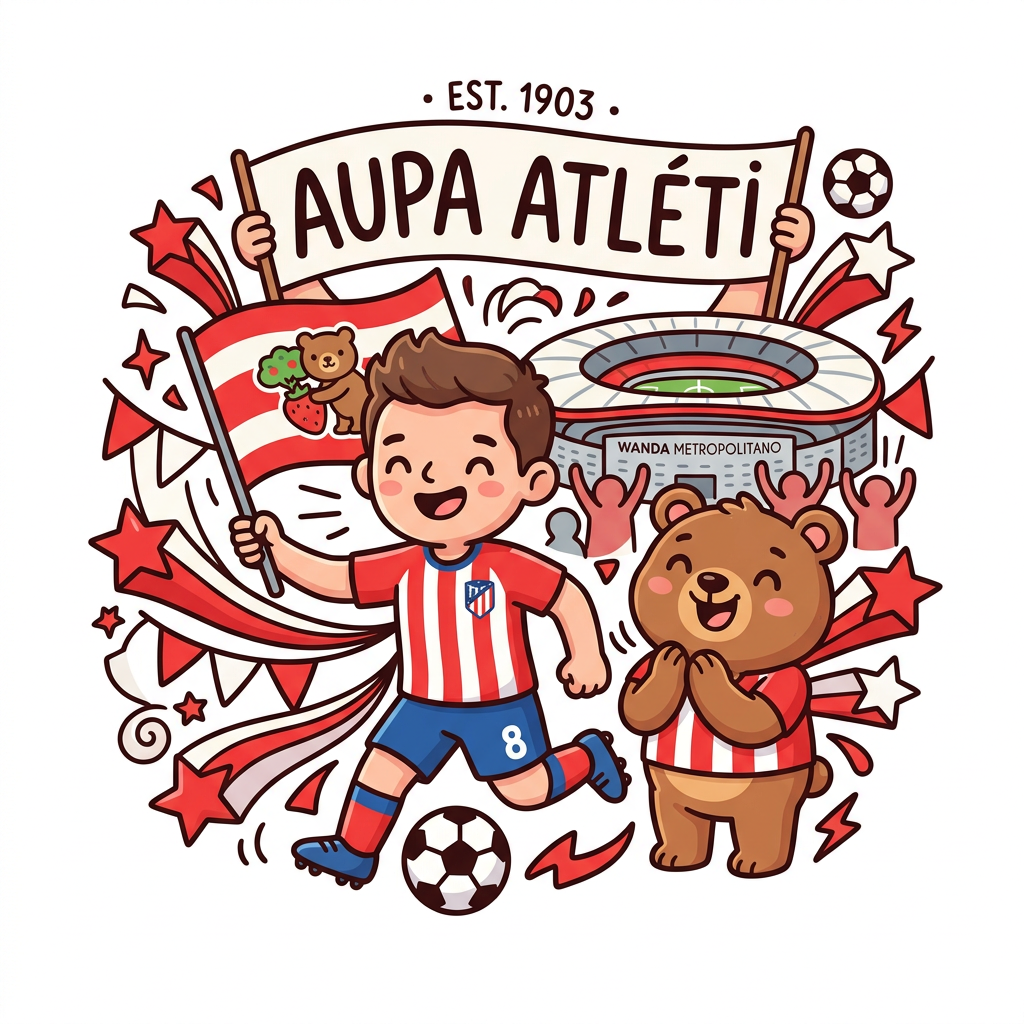 Atlético Tegneserie Fest Toppers Drinktoppers 6 stk Ø8 cm