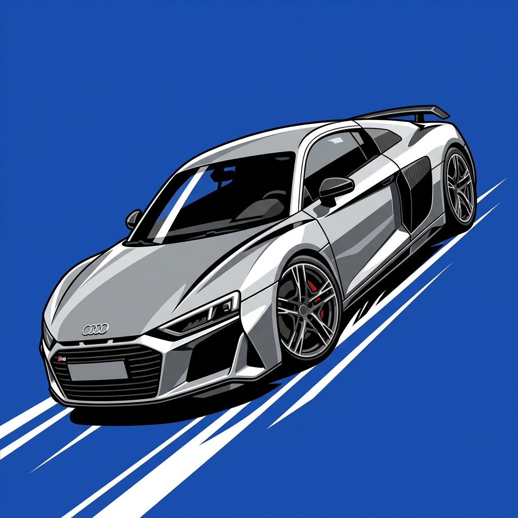 Hurtig Audi R8 Toppers Drinktoppers 6 stk Ø8 cm