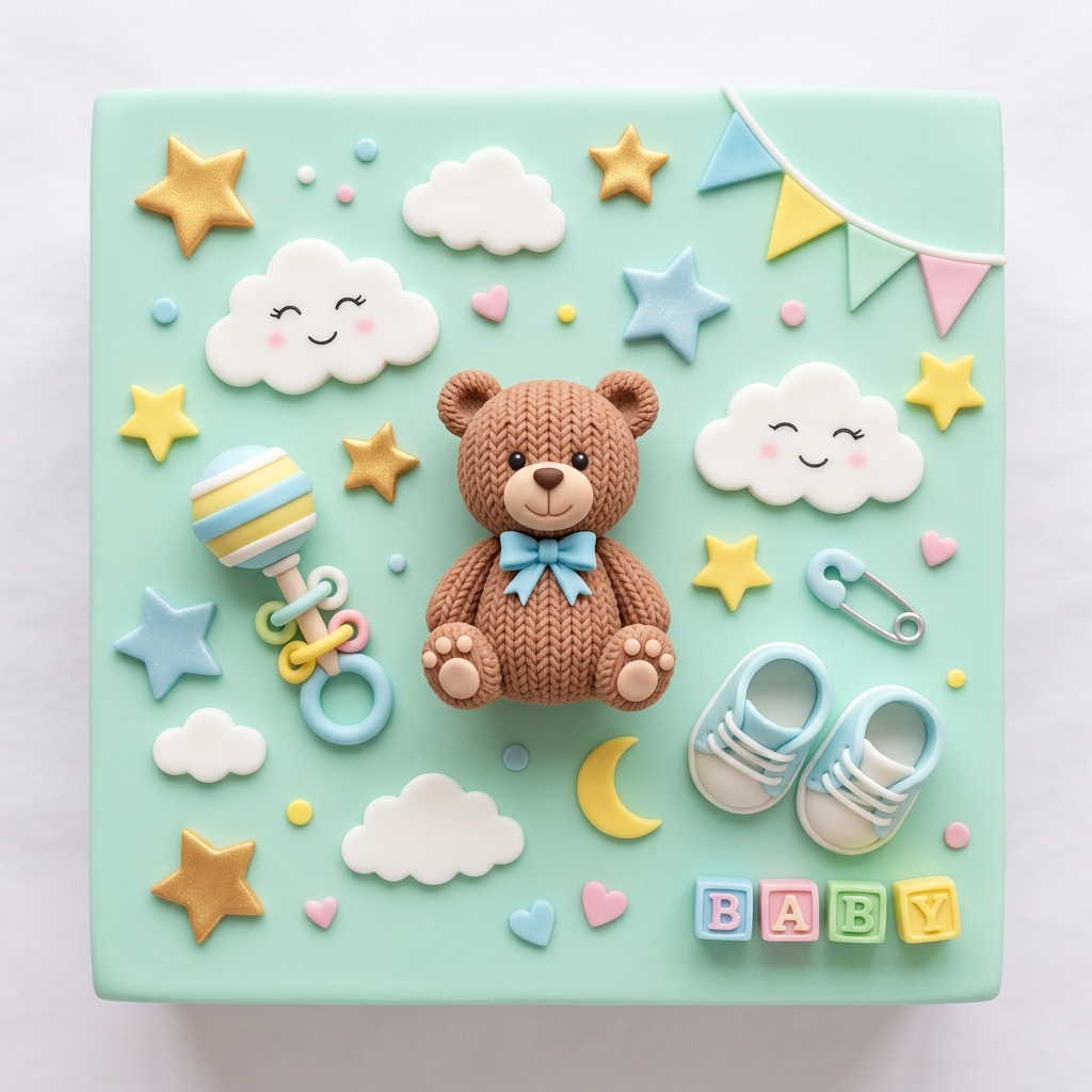 Bamses Baby Drøm Toppers Drinktoppers 6 stk Ø8 cm