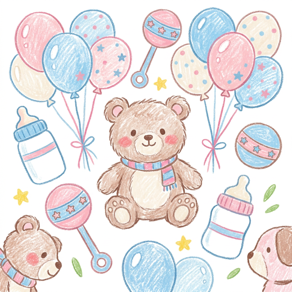Bamse rangle balloner Toppers Drinktoppers 6 stk Ø8 cm