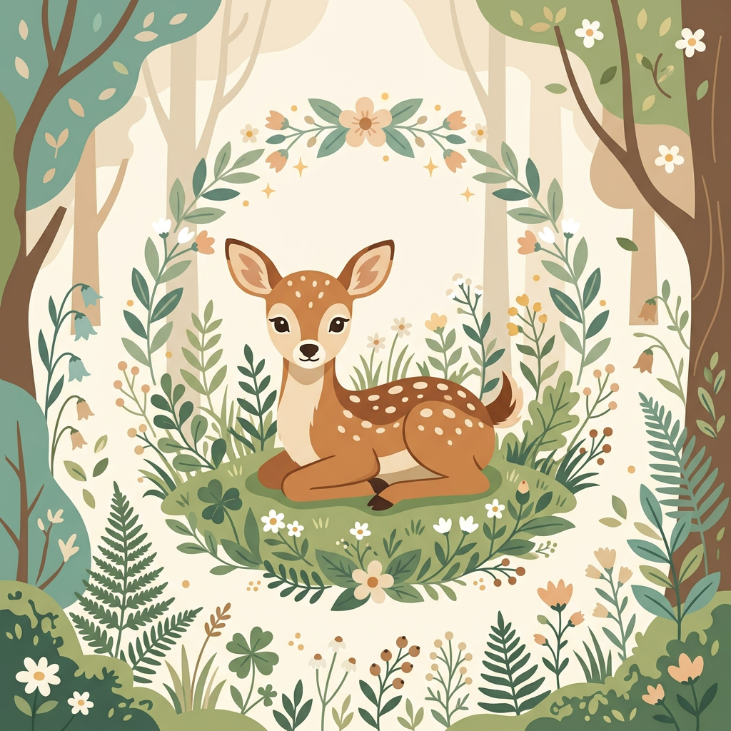 Bambi blomstervenn Toppers Drinktoppers 6 stk Ø8 cm