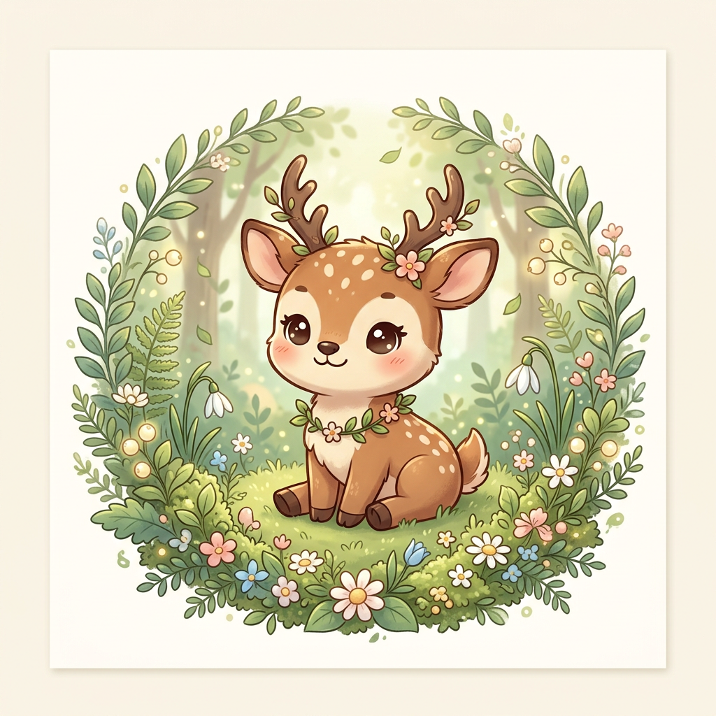 Sød skov-Bambi Toppers Drinktoppers 6 stk Ø8 cm