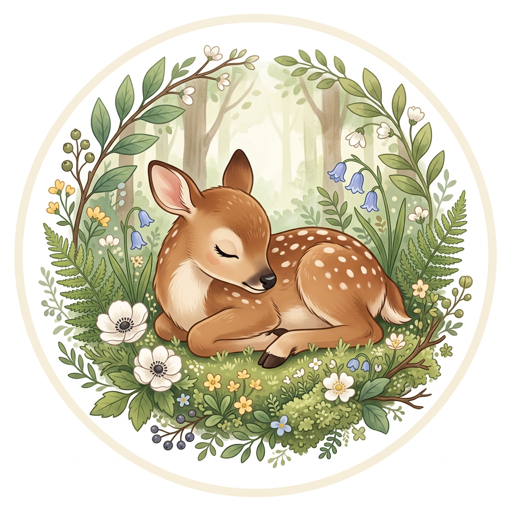 Sovende Skov Bambi Toppers Drinktoppers 6 stk Ø8 cm