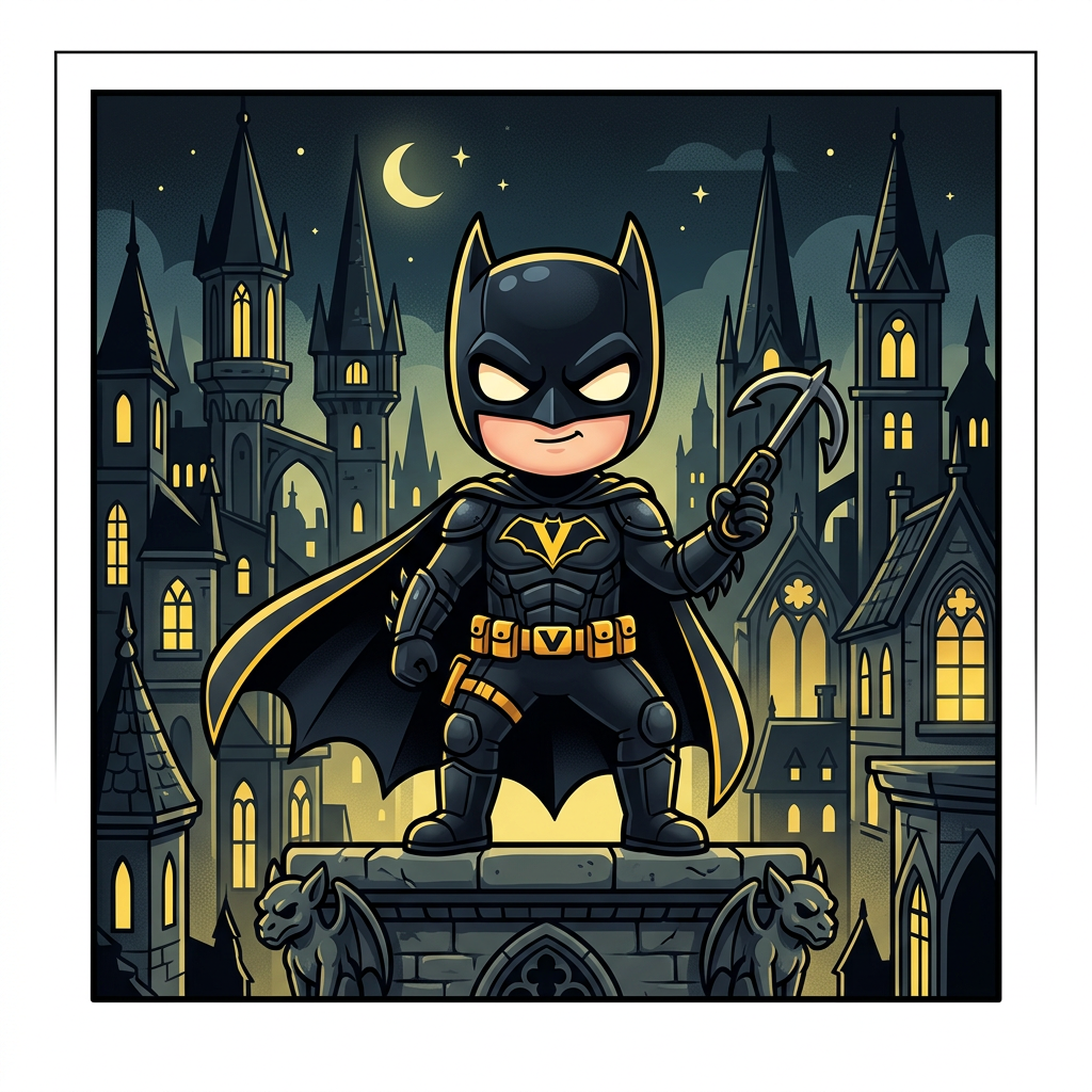 Lille Batman Gotham by Toppers Drinktoppers 6 stk Ø8 cm