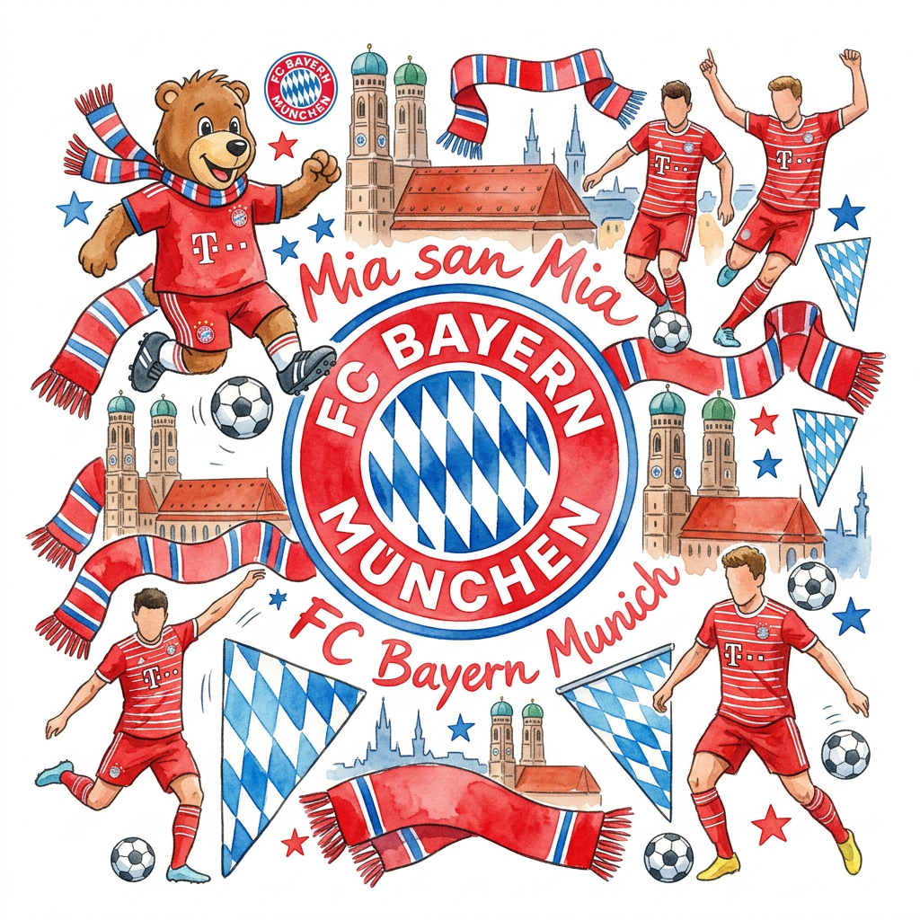Bayern Fanscenen Toppers Drinktoppers 6 stk Ø8 cm