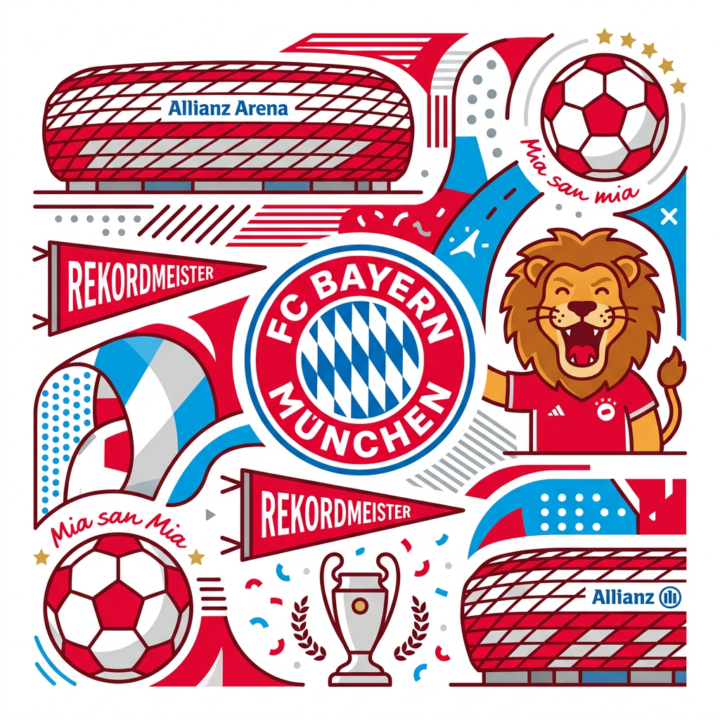 Bayern Fanklub Mix Toppers Drinktoppers 6 stk Ø8 cm