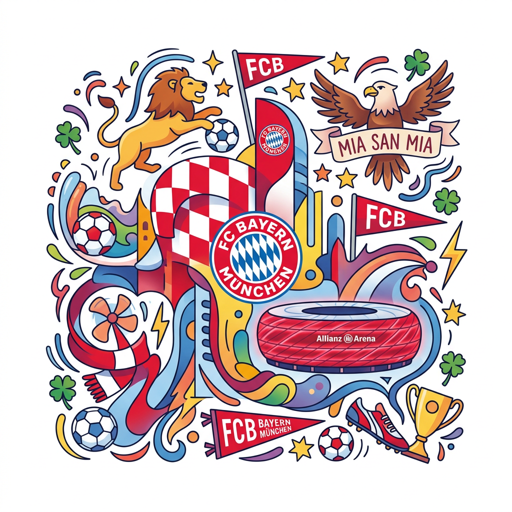 Bayern Fodbold Fest Toppers Drinktoppers 6 stk Ø8 cm