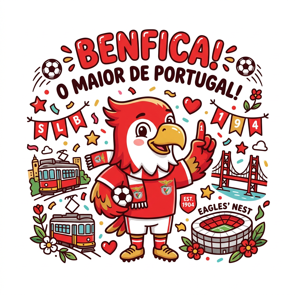 Benfica Ørn Fanklub Toppers Drinktoppers 6 stk Ø8 cm