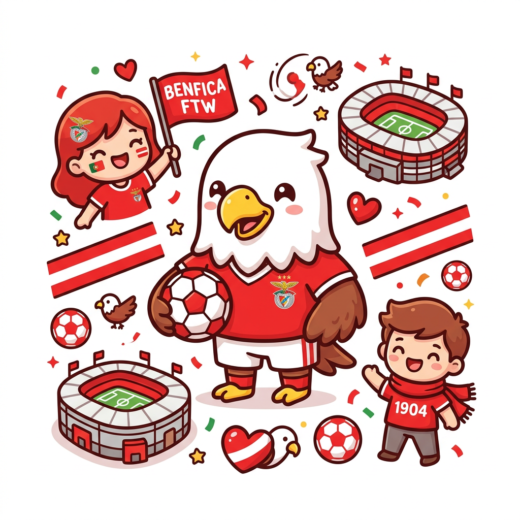 Benfica Fanklub Fest Toppers Drinktoppers 6 stk Ø8 cm