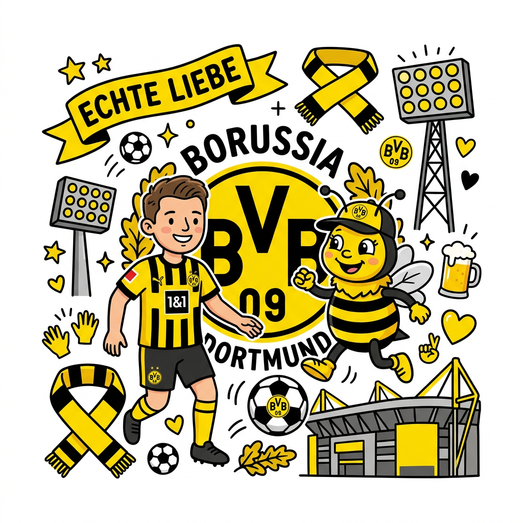 BVB Maskot Fest Toppers Drinktoppers 6 stk Ø8 cm