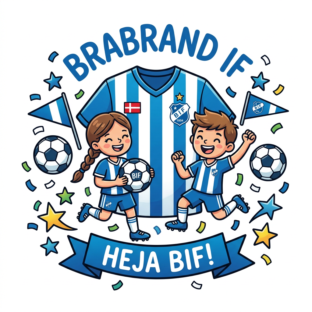 Heja BIF Fodboldsjov Toppers Drinktoppers 6 stk Ø8 cm