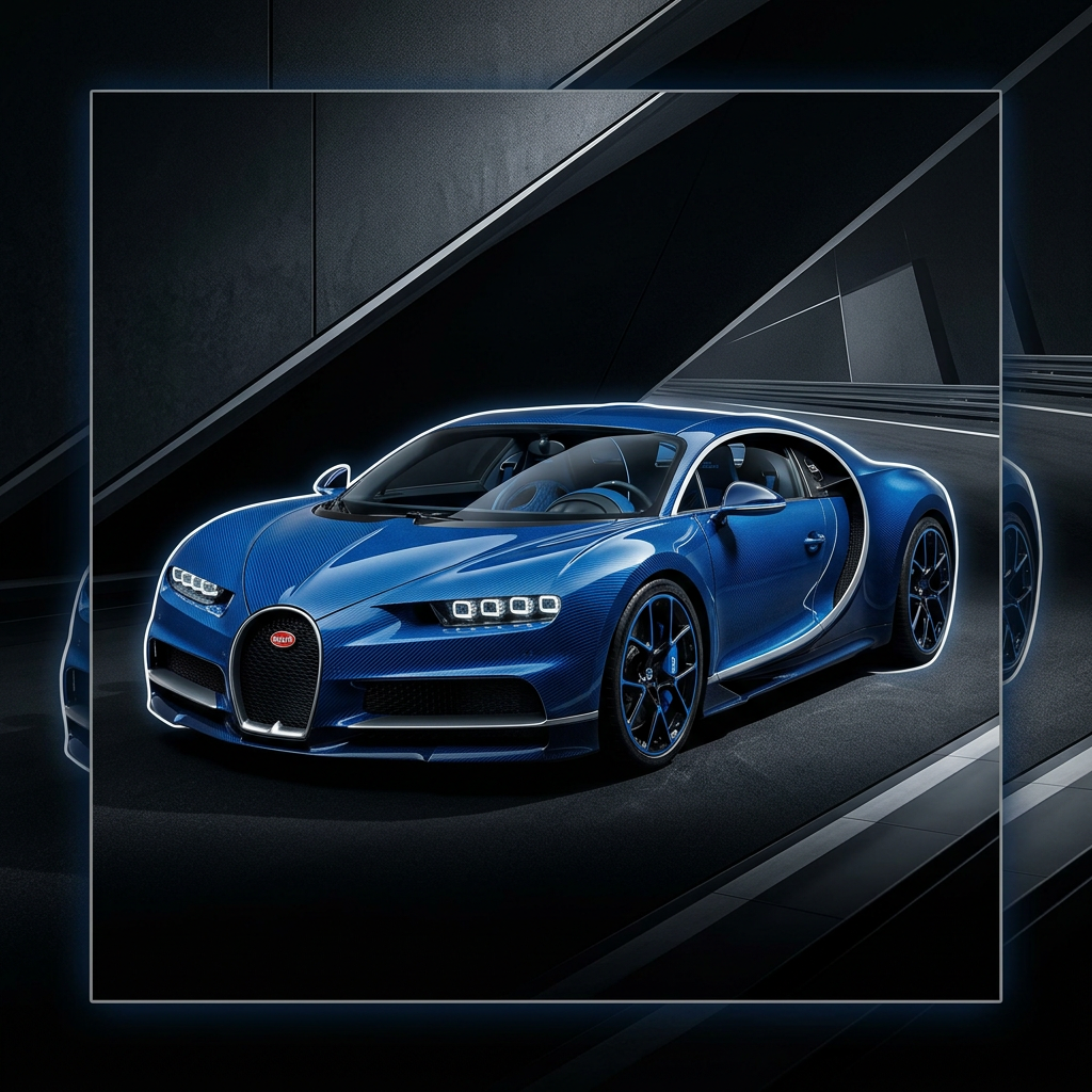 Blå Luksus Bugatti Toppers Drinktoppers 6 stk Ø8 cm