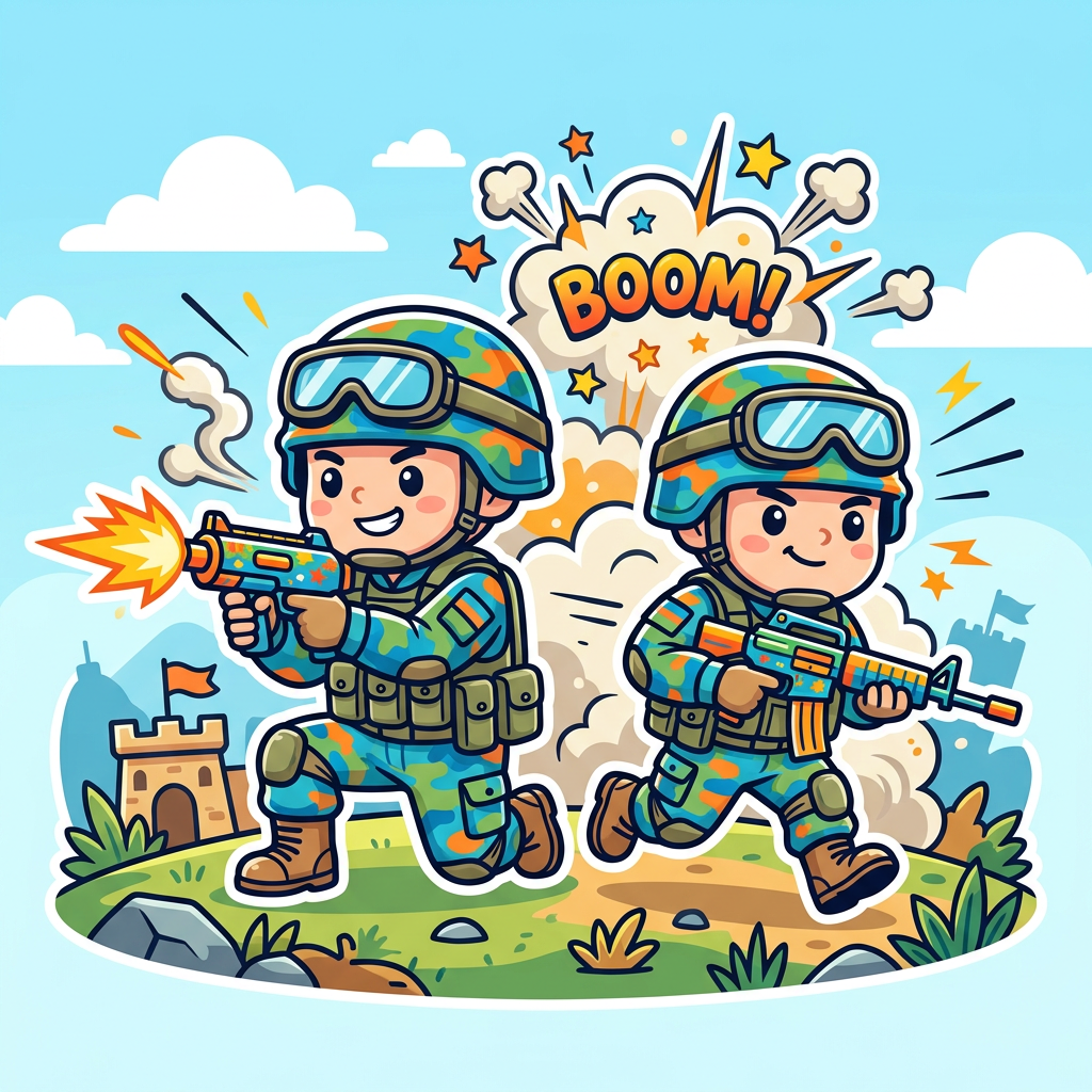 Militær Boom Leg Toppers Drinktoppers 6 stk Ø8 cm
