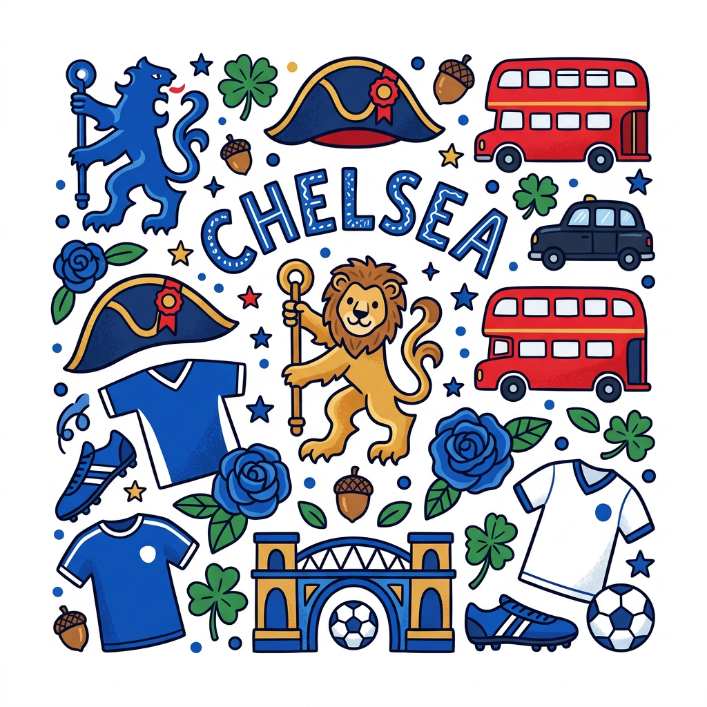 Chelsea Kiks Kollage Toppers Drinktoppers 6 stk Ø8 cm