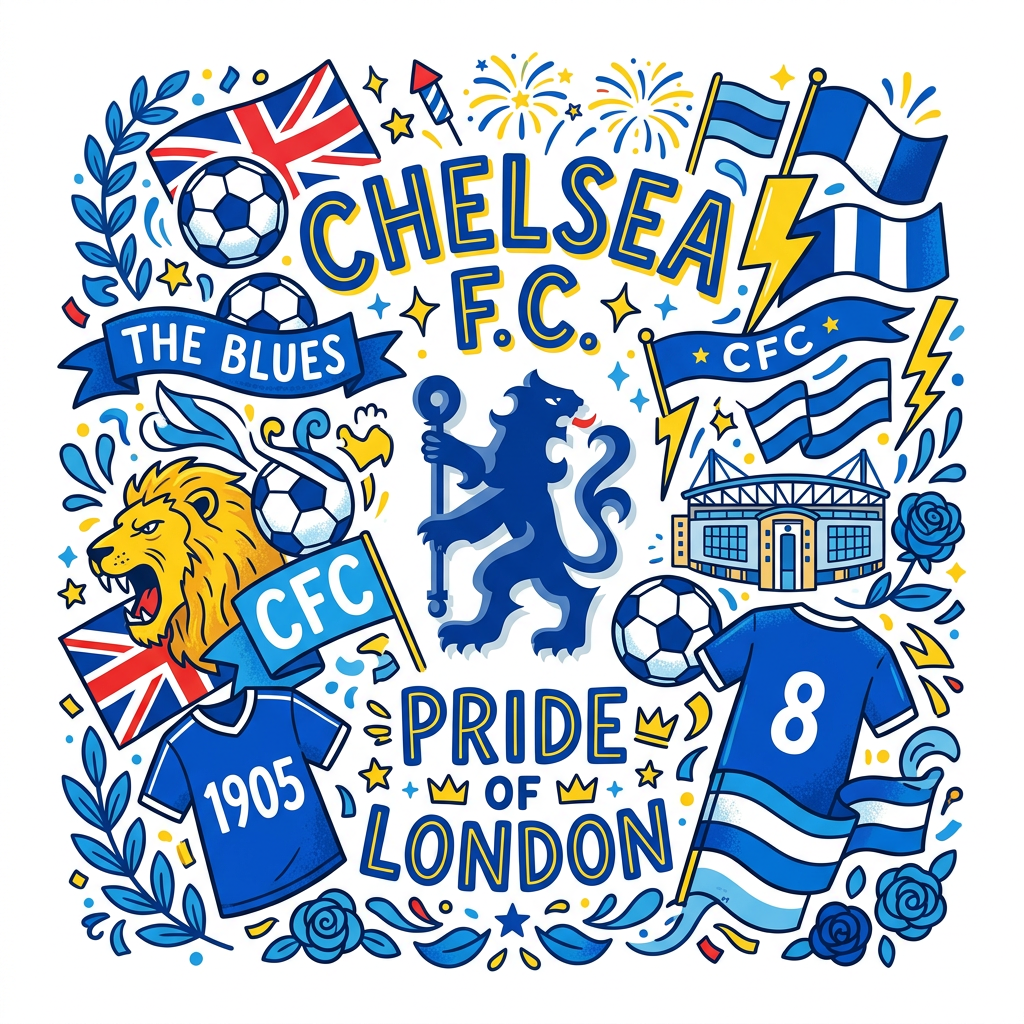 Chelsea Fankollektiv Kampdag Toppers Drinktoppers 6 stk Ø8 cm