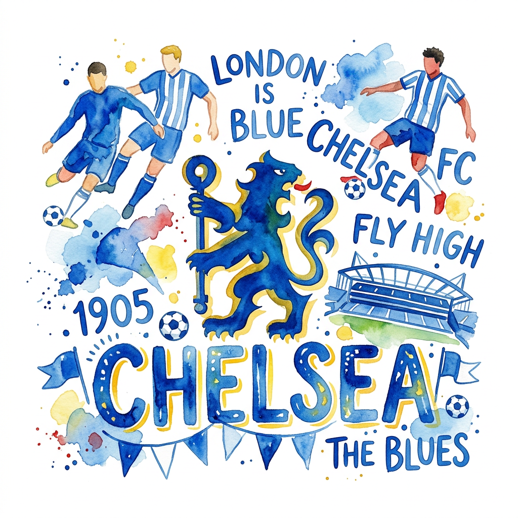 Chelsea Blues hyldest Toppers Drinktoppers 6 stk Ø8 cm