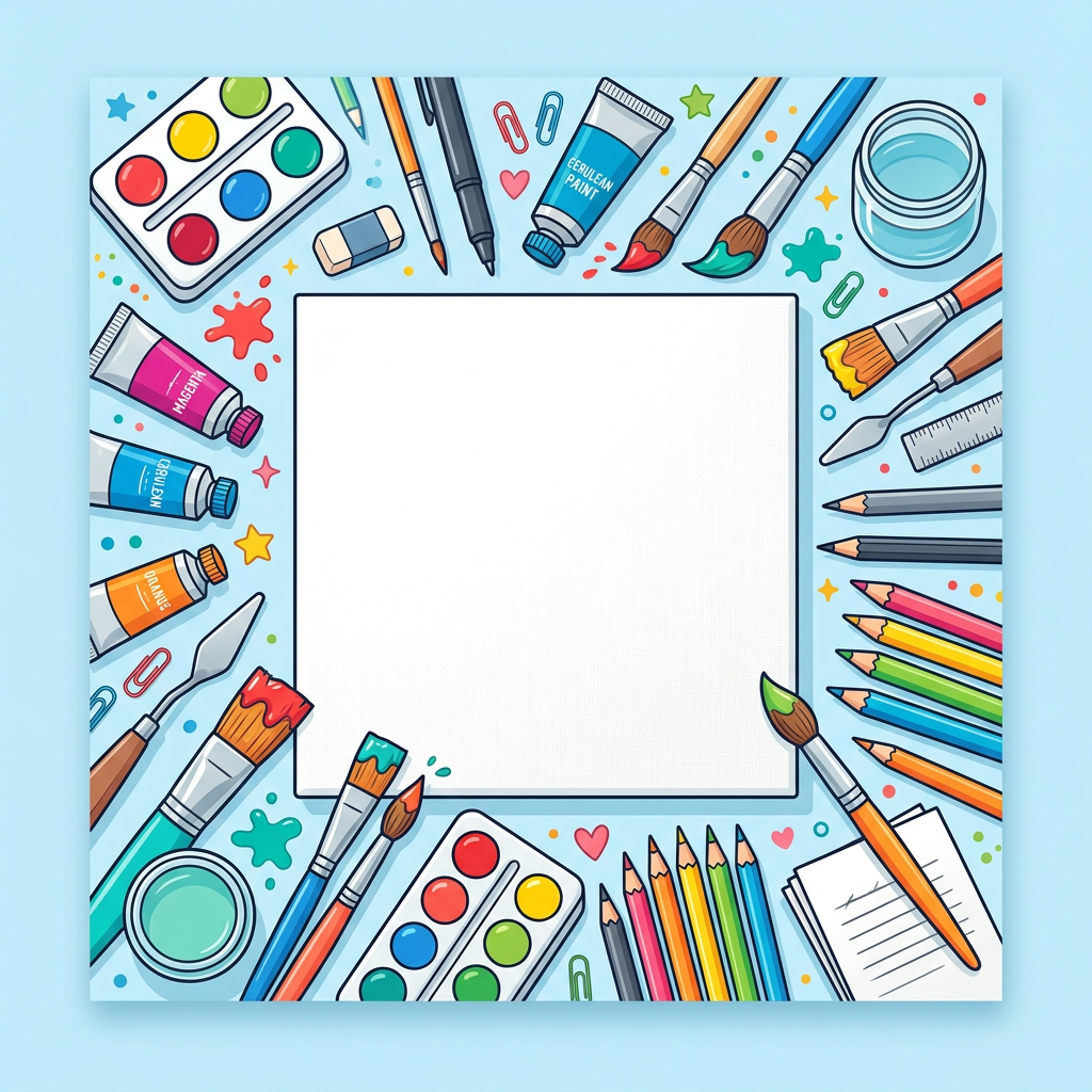 Kreativ Canvas Ramme Toppers Drinktoppers 6 stk Ø8 cm