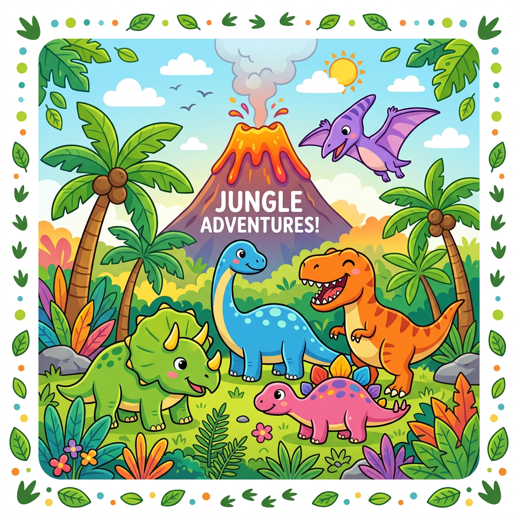 Jungledrøm med Dinoer Toppers Drinktoppers 6 stk Ø8 cm