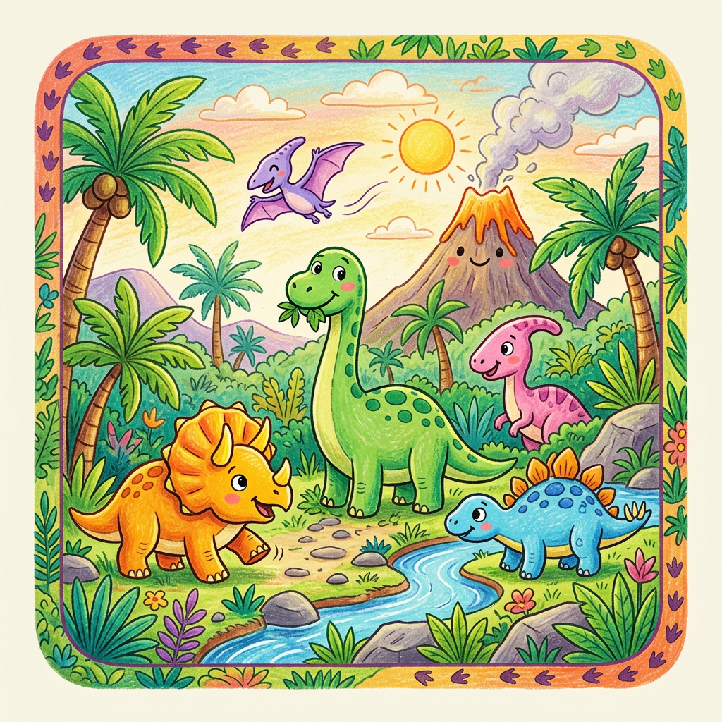 Glade dino venner Toppers Drinktoppers 6 stk Ø8 cm