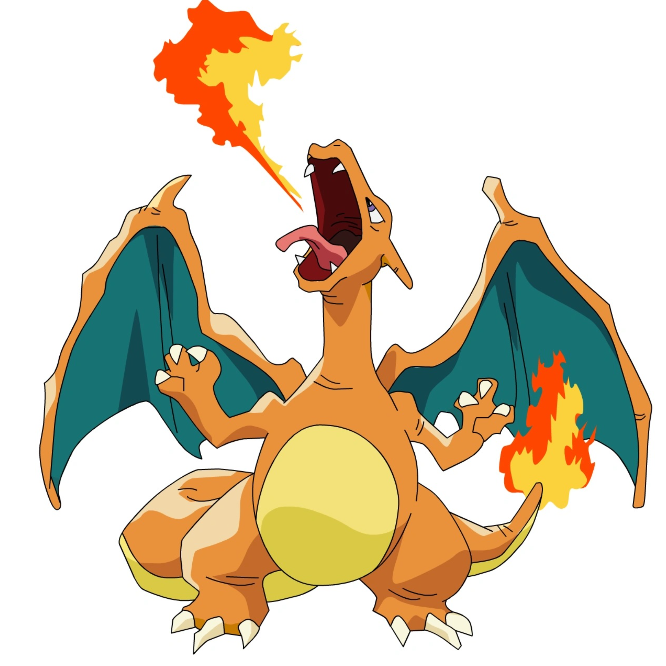 Charizard ildsprudende flamme Toppers Drinktoppers 6 stk Ø8 cm