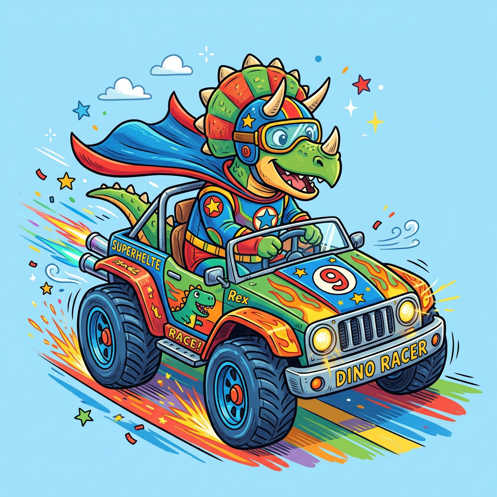 Superhelte Dino Racer Toppers Drinktoppers 6 stk Ø8 cm