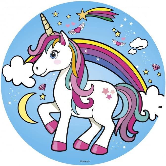 Unicorn3 Toppers Drinktoppers 6 stk Ø8 cm