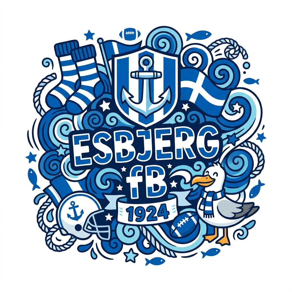 Esbjerg Måge & Anker Toppers Drinktoppers 6 stk Ø8 cm