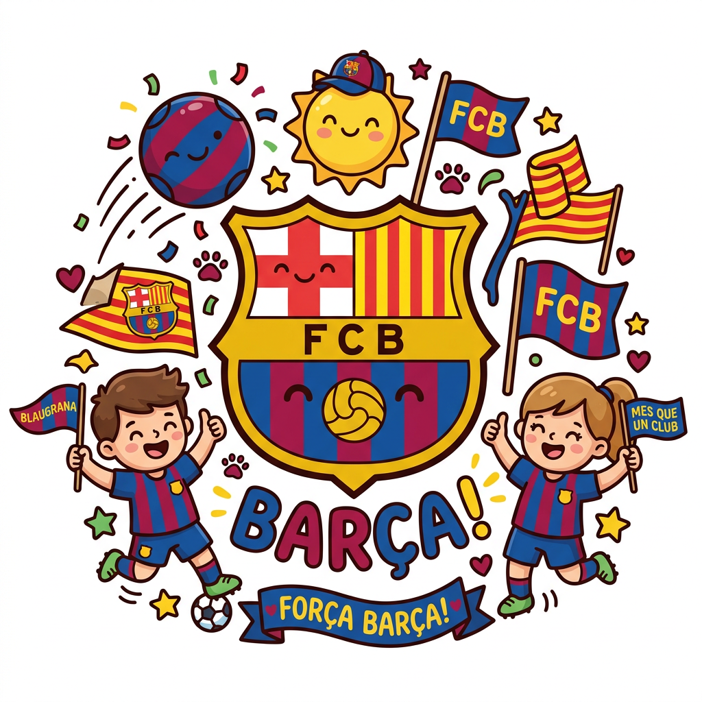 Barça Børn Jubel Toppers Drinktoppers 6 stk Ø8 cm