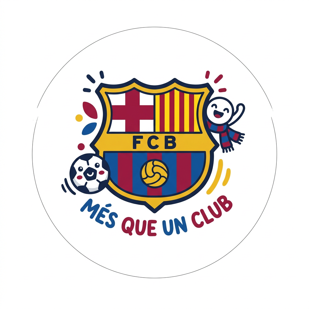 FCB Glade Fans Toppers Drinktoppers 6 stk Ø8 cm