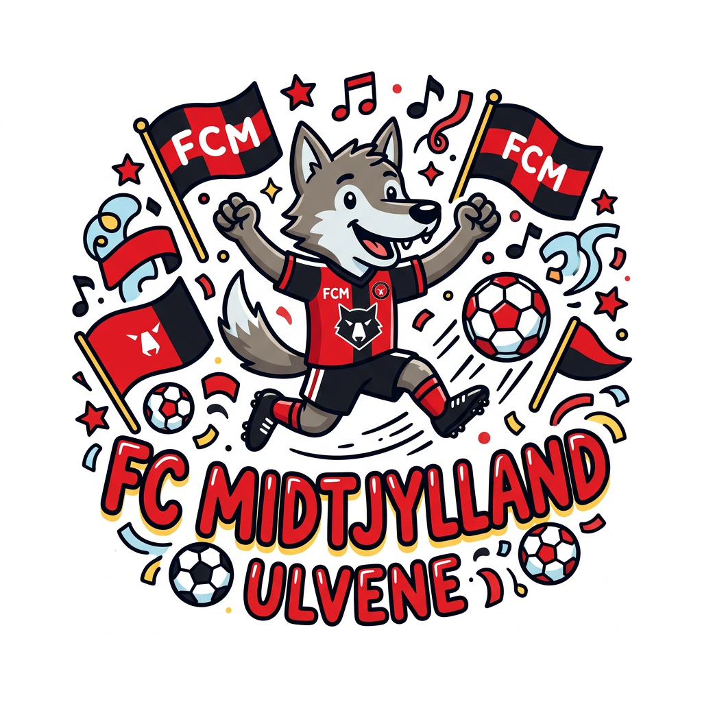 FCM Ulvene Fejrer Toppers Drinktoppers 6 stk Ø8 cm