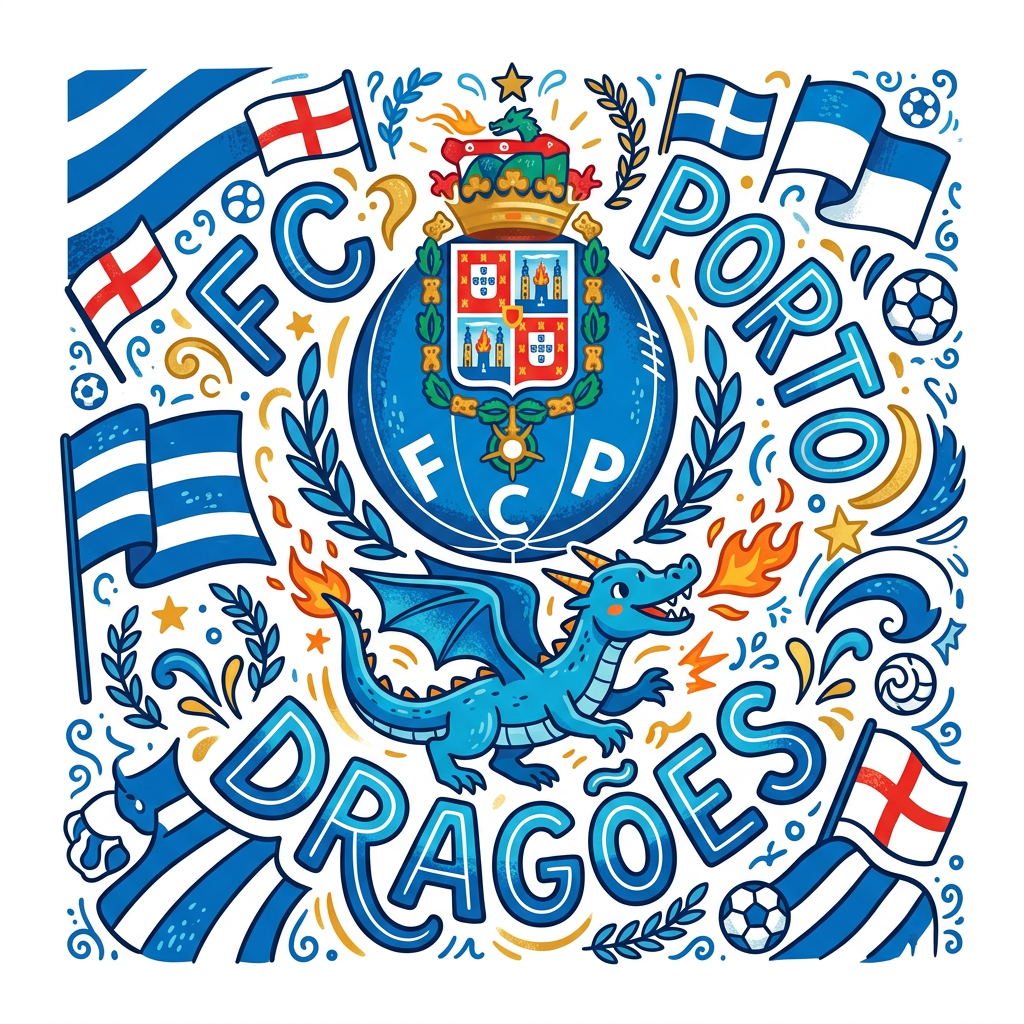 Porto Drage Fanafsnit Toppers Drinktoppers 6 stk Ø8 cm
