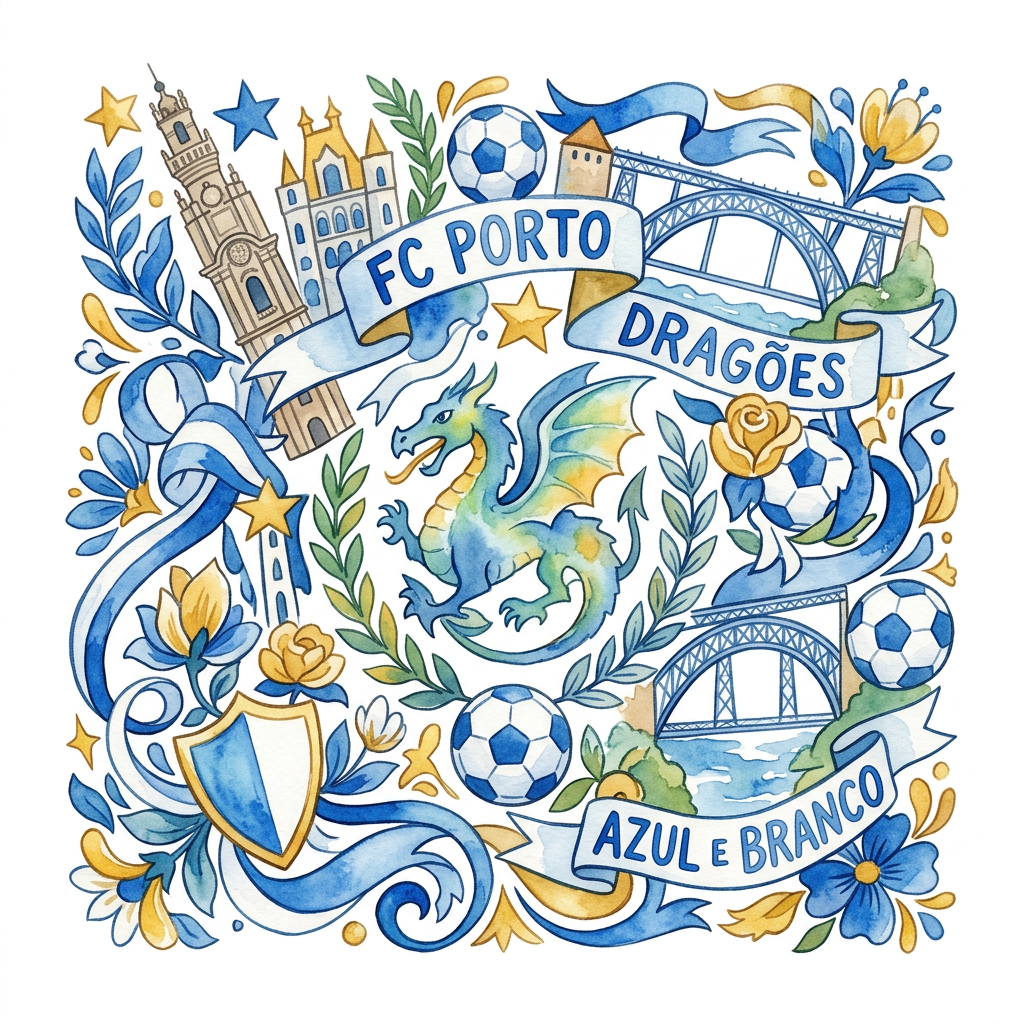 Porto Drage Fodbold Toppers Drinktoppers 6 stk Ø8 cm