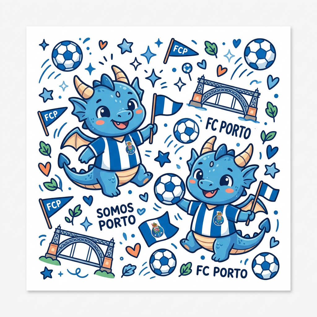 Porto Drager Fodbold Toppers Drinktoppers 6 stk Ø8 cm