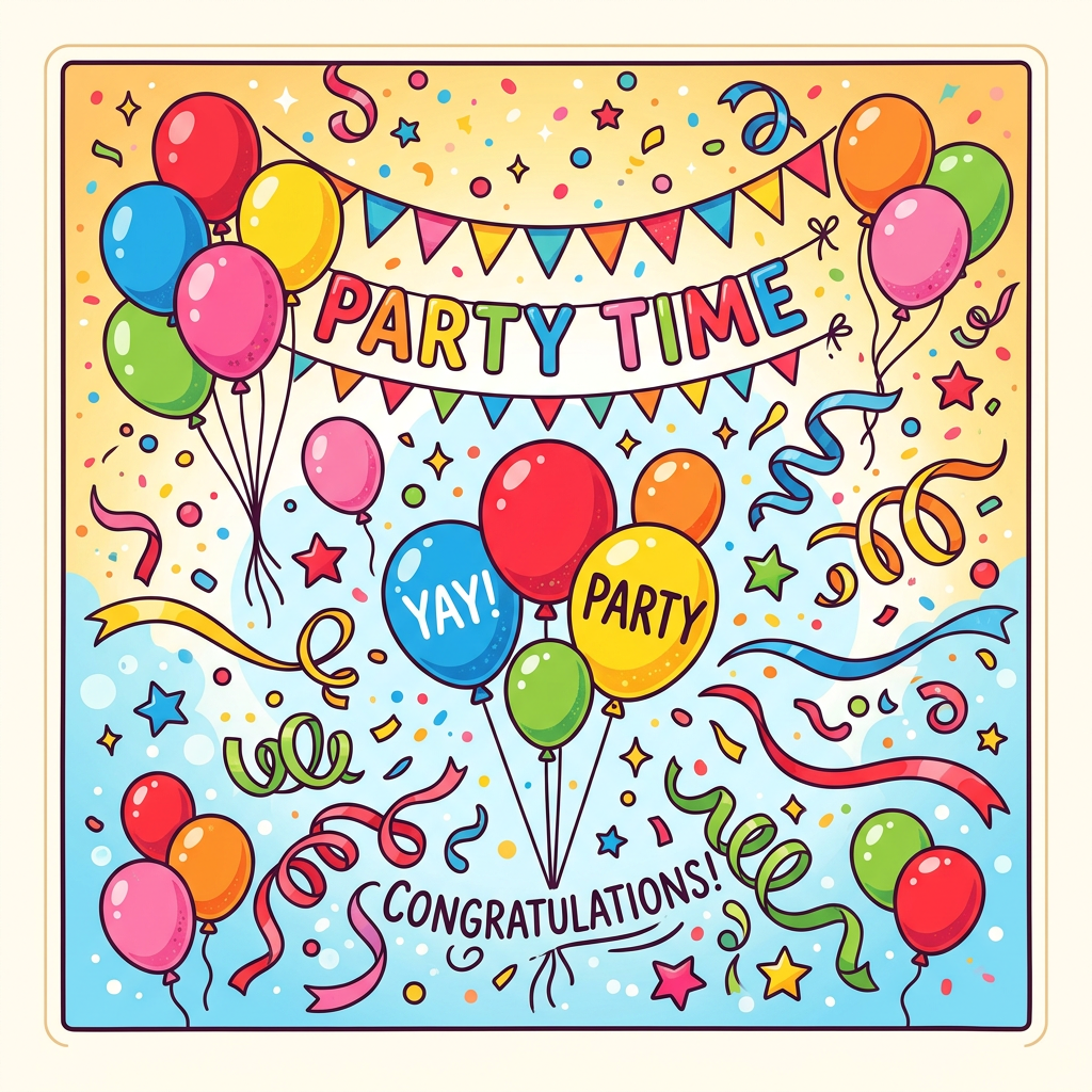 Festlig Ballonfest Toppers Drinktoppers 6 stk Ø8 cm