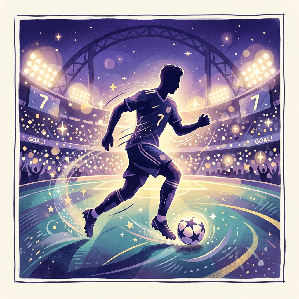 Fodbold Stjerne Glimmer Toppers Drinktoppers 6 stk Ø8 cm
