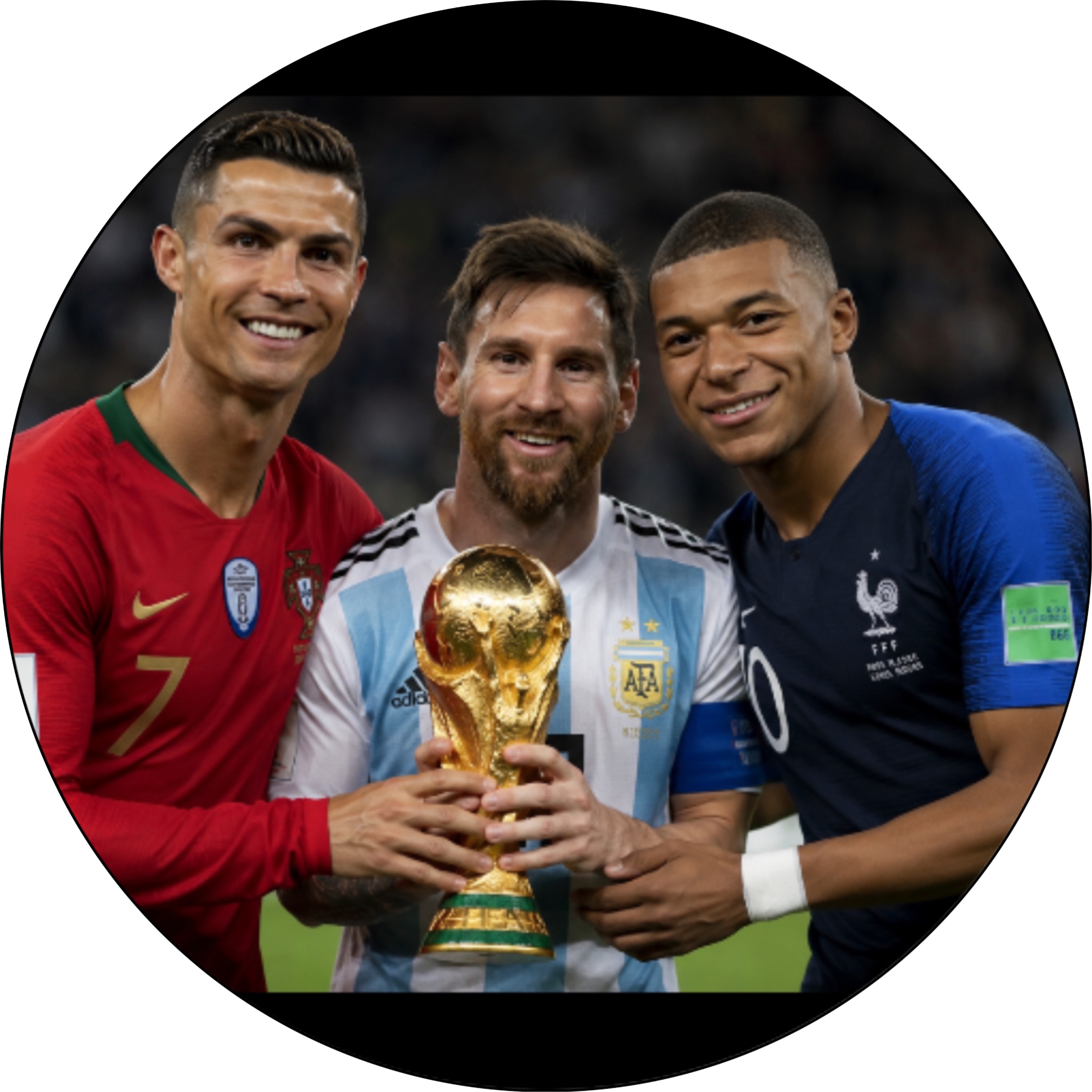 Fodbold stjerner VM-trofæ Toppers Drinktoppers 6 stk Ø8 cm