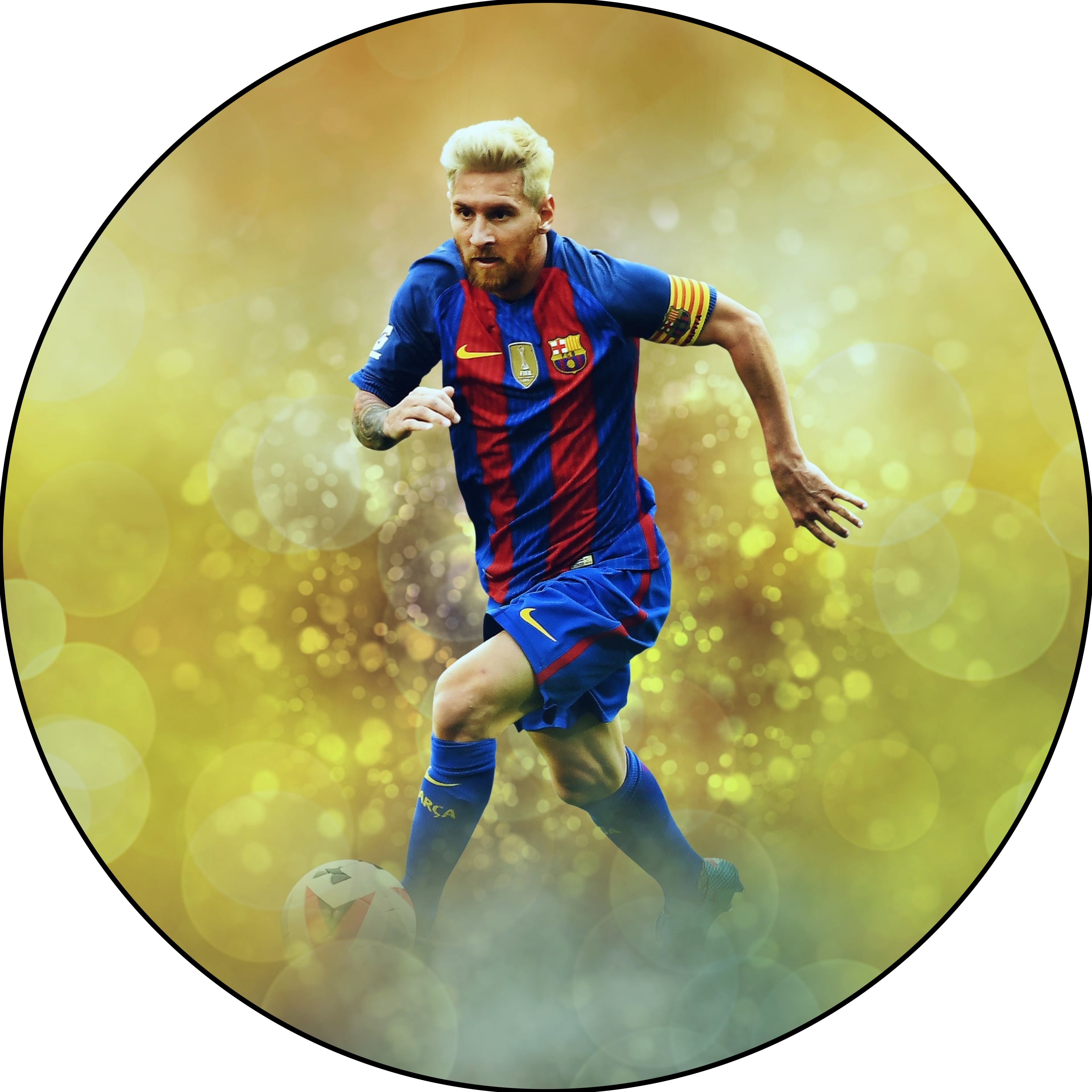 Messi i kamp Toppers Drinktoppers 6 stk Ø8 cm