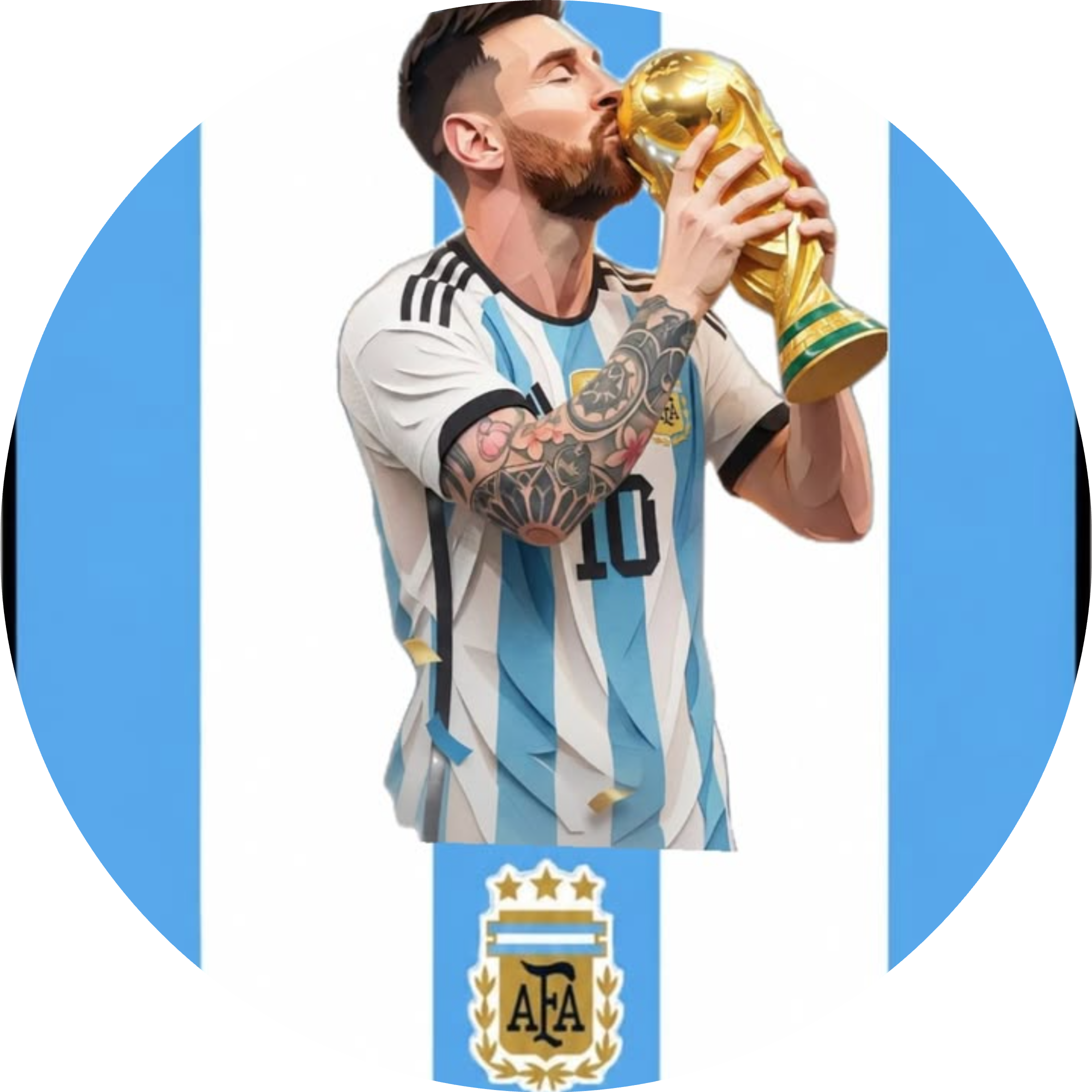Messi mesterskabskys Toppers Drinktoppers 6 stk Ø8 cm
